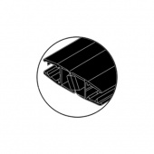 209 BL — Уплотнитель чёрный магнитный стекло-стекло 180°