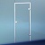 804R — Комплект дверной коробки в стеклянный проем (левая) Титан