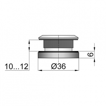 501A — Точечное крепление без зенковки (6 мм)
