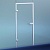 804L — Комплект дверной коробки в стеклянный проем (левая) Титан